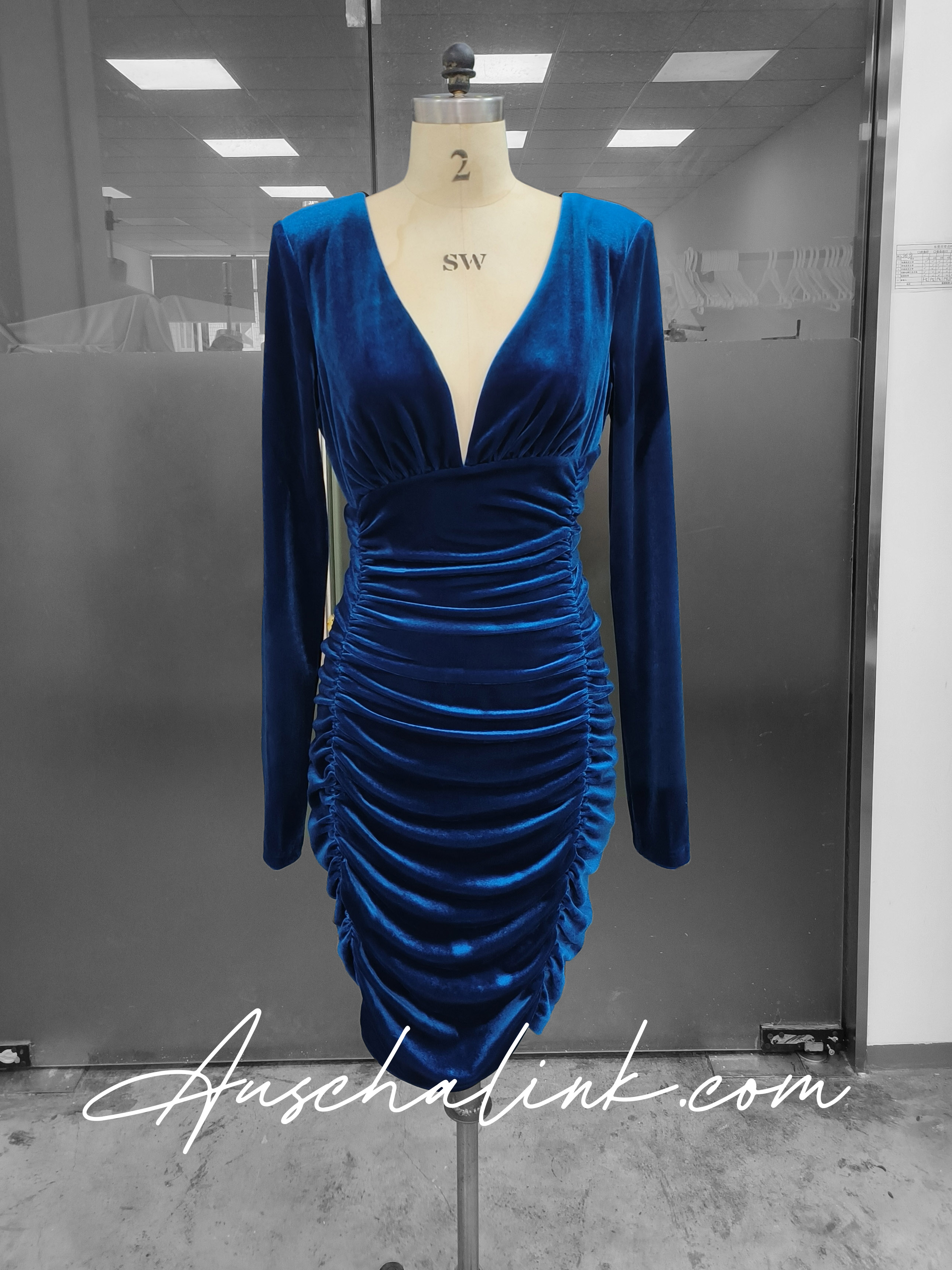 Blue Velvet Elegance Dress: A Regal Affair