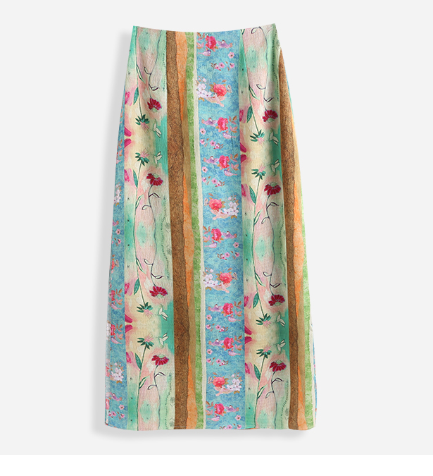 Customised vintage style printed bohemian skirt (10)