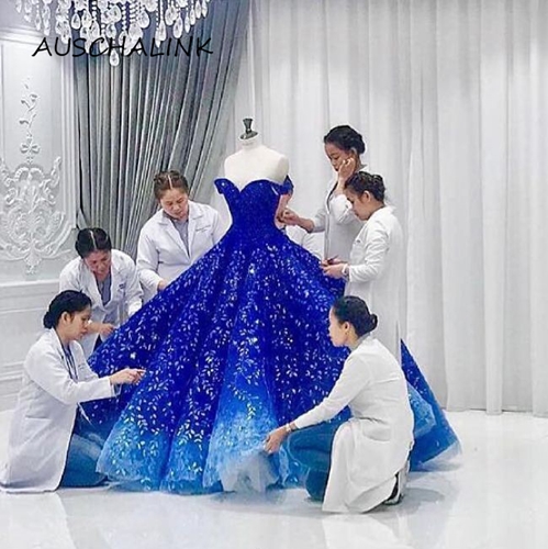 Luxury-embellished-cobalt-blue-off-the-shoulder-ball-gown-1