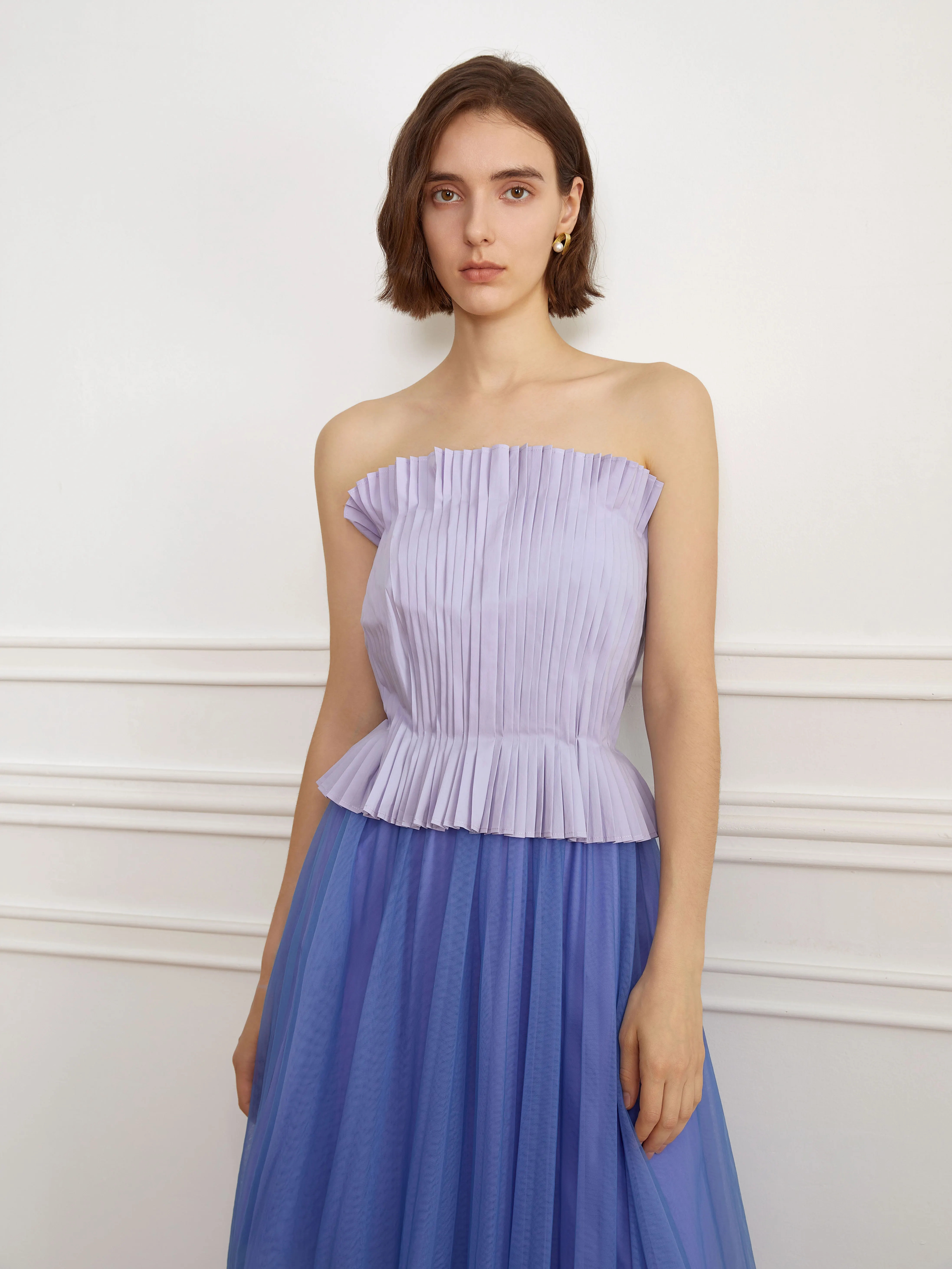 Purple Pleated Sleeveless (5)