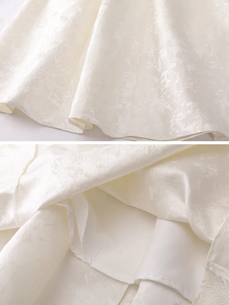 Solid Spliced Fold Custom Pleated Skirt (6)